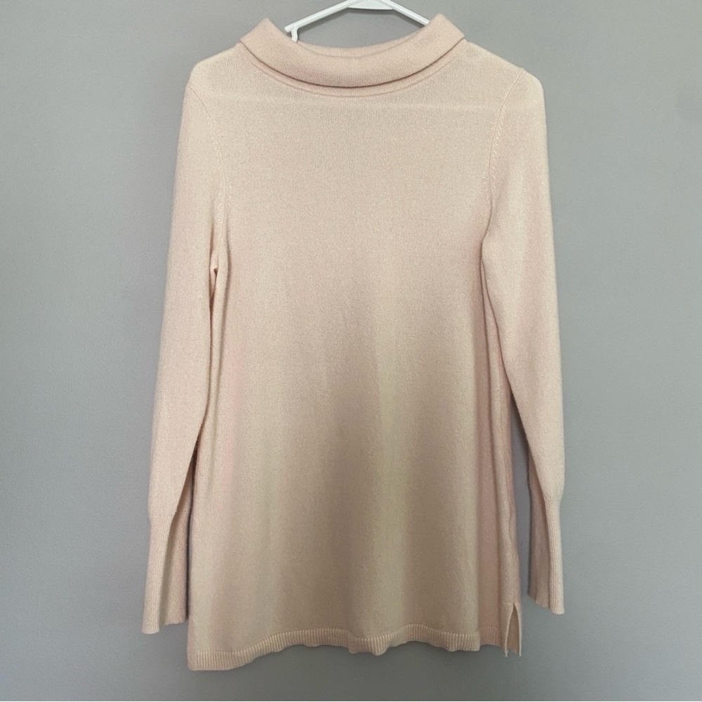 Talbots Pure Cashmere Nude Cowl Neck Sweater - Medium